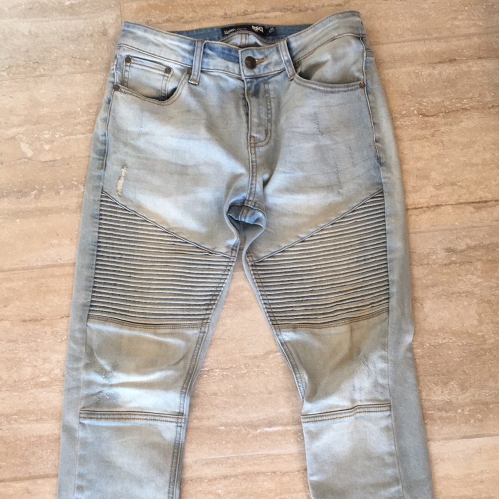Mens RSQ Light wash Denim Moto Jeans W29 L30